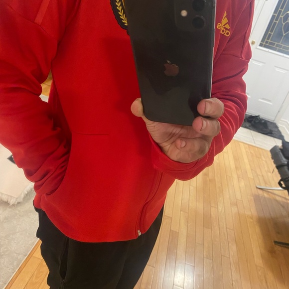 BNWOT Adidas Belgium official anthem  national soccer stadium track jacket in M! - Picture 7 of 7